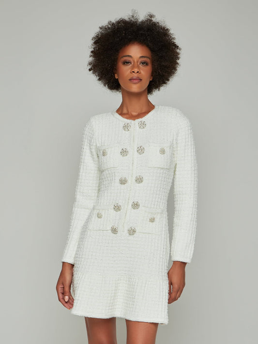 Cassie Honeycomb Crewneck Mini Dress