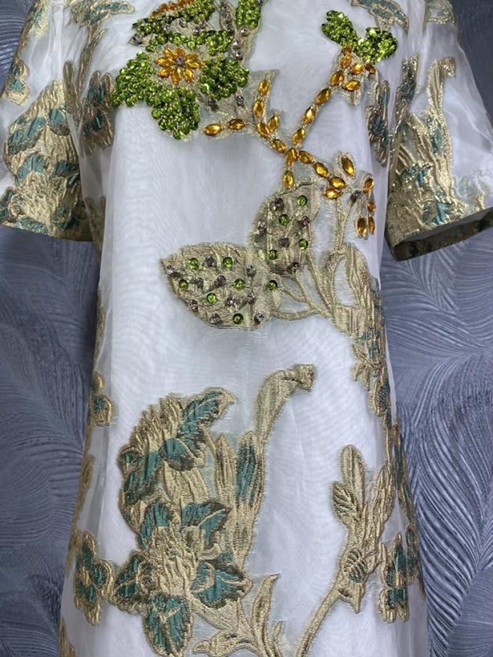 Celeste Embellished Floral Mini Dress