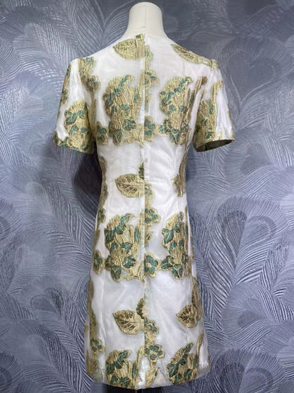 Celeste Embellished Floral Mini Dress