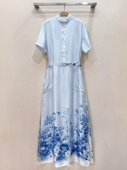 Claire Floral Shirt Midi Dress