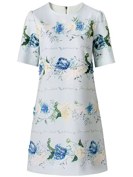 Clara Floral Shift Mini Dress