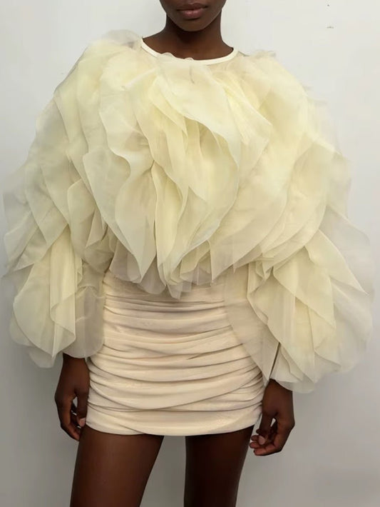 Colette Ruffle Organza Skirt Set