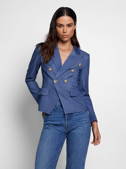 Double-Breasted Denim Jacket