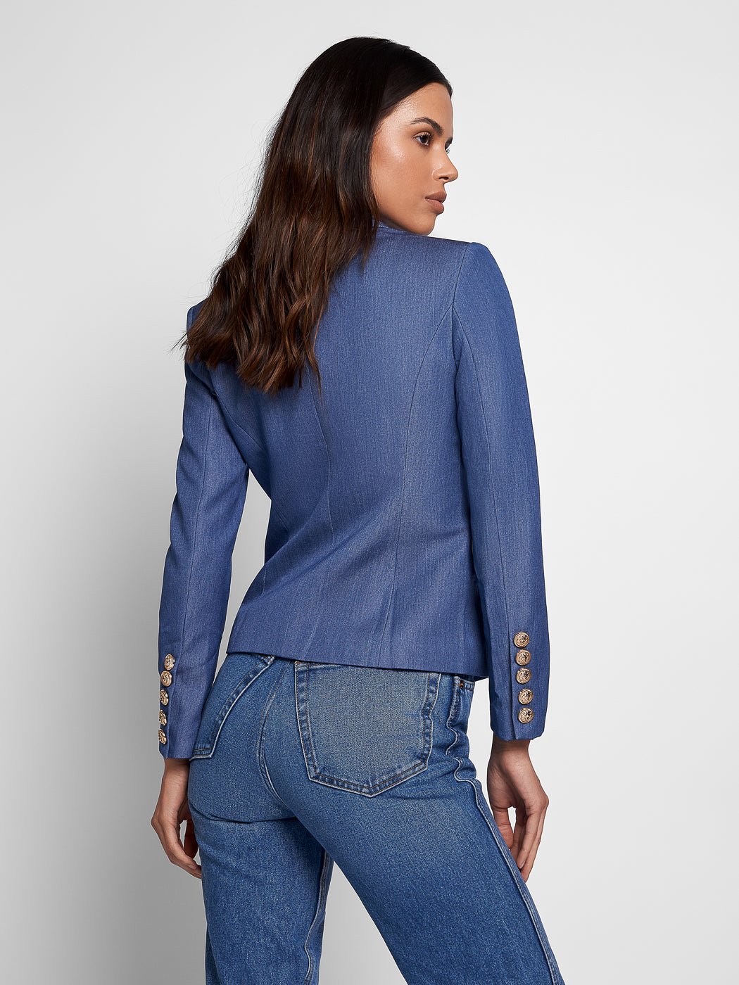 Double-Breasted Denim Jacket
