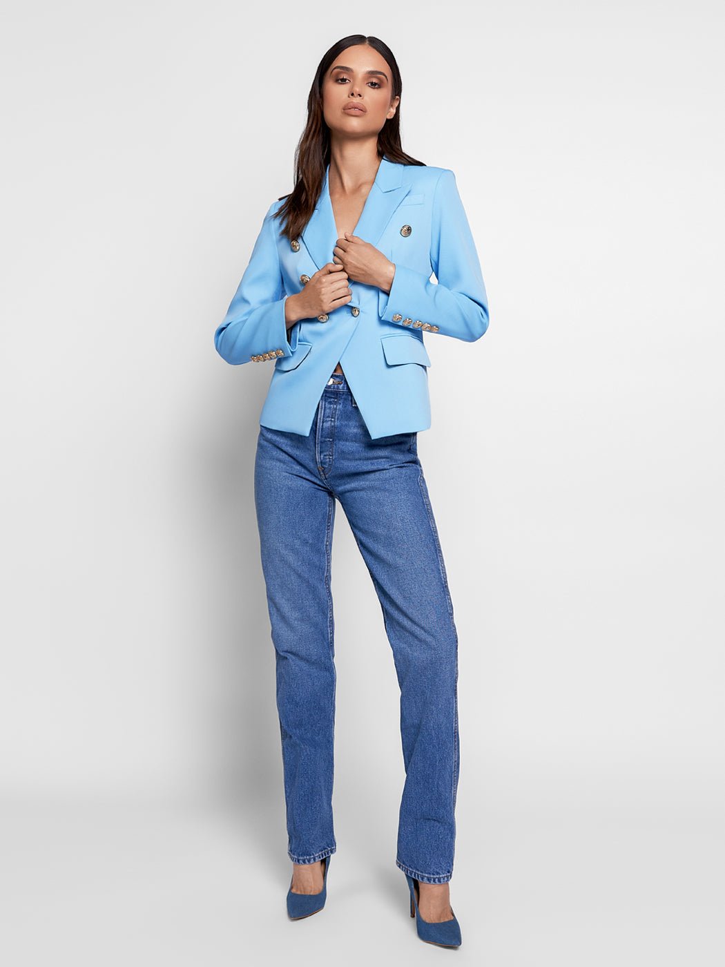 Double-Breasted Jacket in Blue