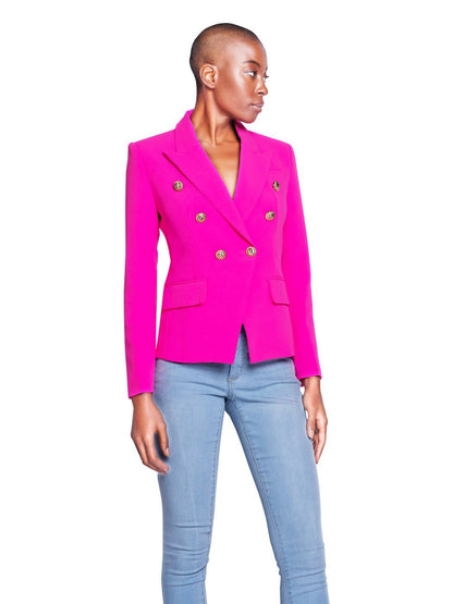 Double-Breasted Jacket in Fuchsia