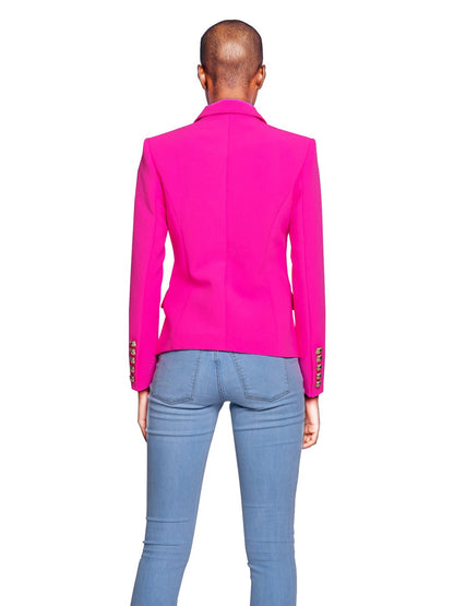Double-Breasted Jacket in Fuchsia