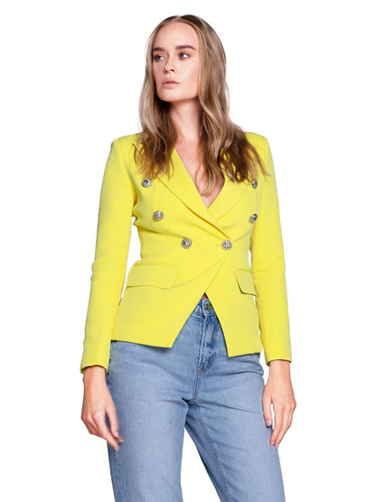 Double-Breasted Jacket in Yellow