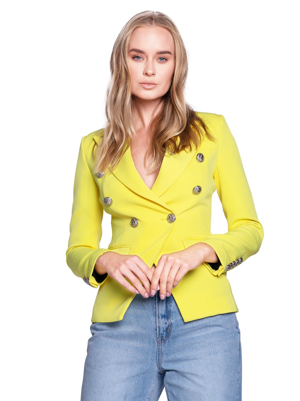Double-Breasted Jacket in Yellow