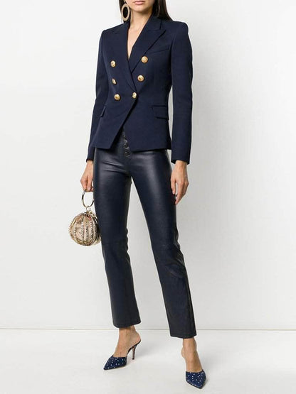 Double-Breasted Navy Blazer