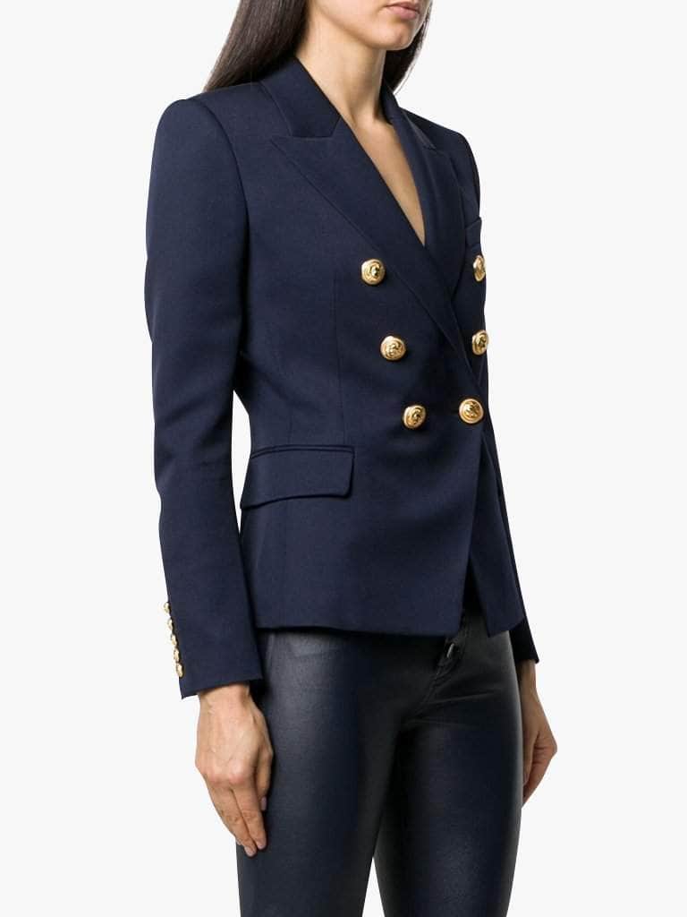 Double-Breasted Navy Blazer