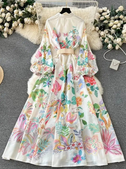 Dylan Floral Robe Midi Dress