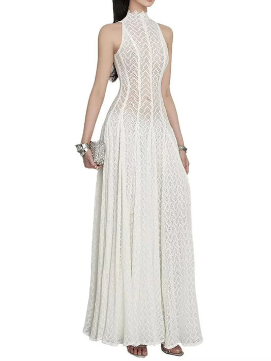 Elise Sleeveless Applique A-Line Dress