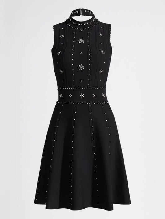 Ellie Sleeveless Halter Mini Dress