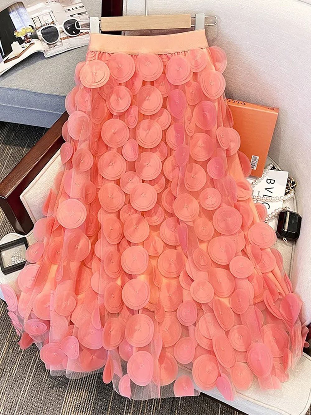 Eva Tulle Midi Skirt