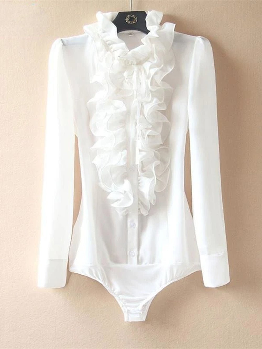 Fantasy Ruffle White Romper Top