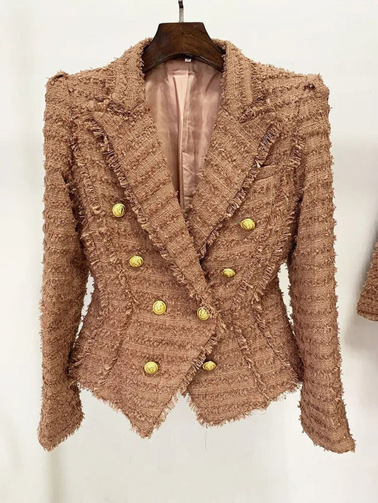Faye Classic Lion Button Tassel Blazer | Cora Bellune - image 1