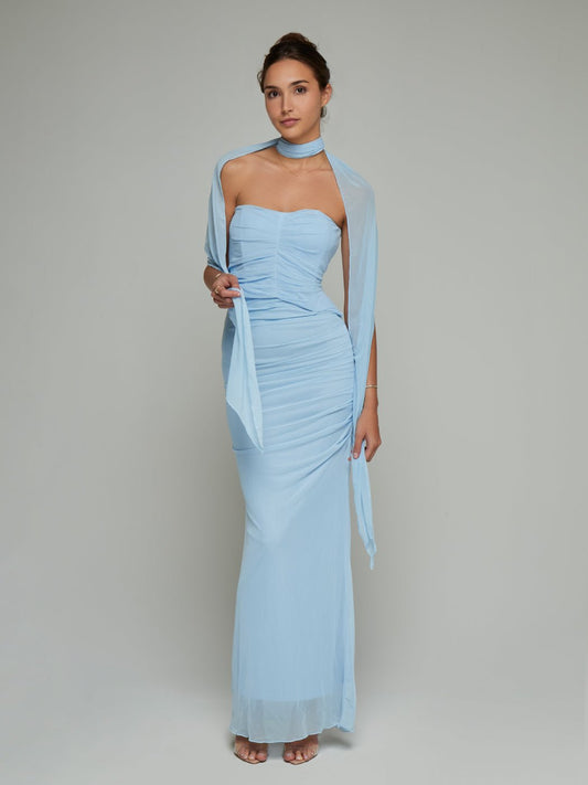 Genesis Bandeau Top & Scarf & Maxi Skirt