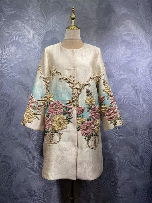 Helena Scenic Floral Coat | Cora Bellune - image 1