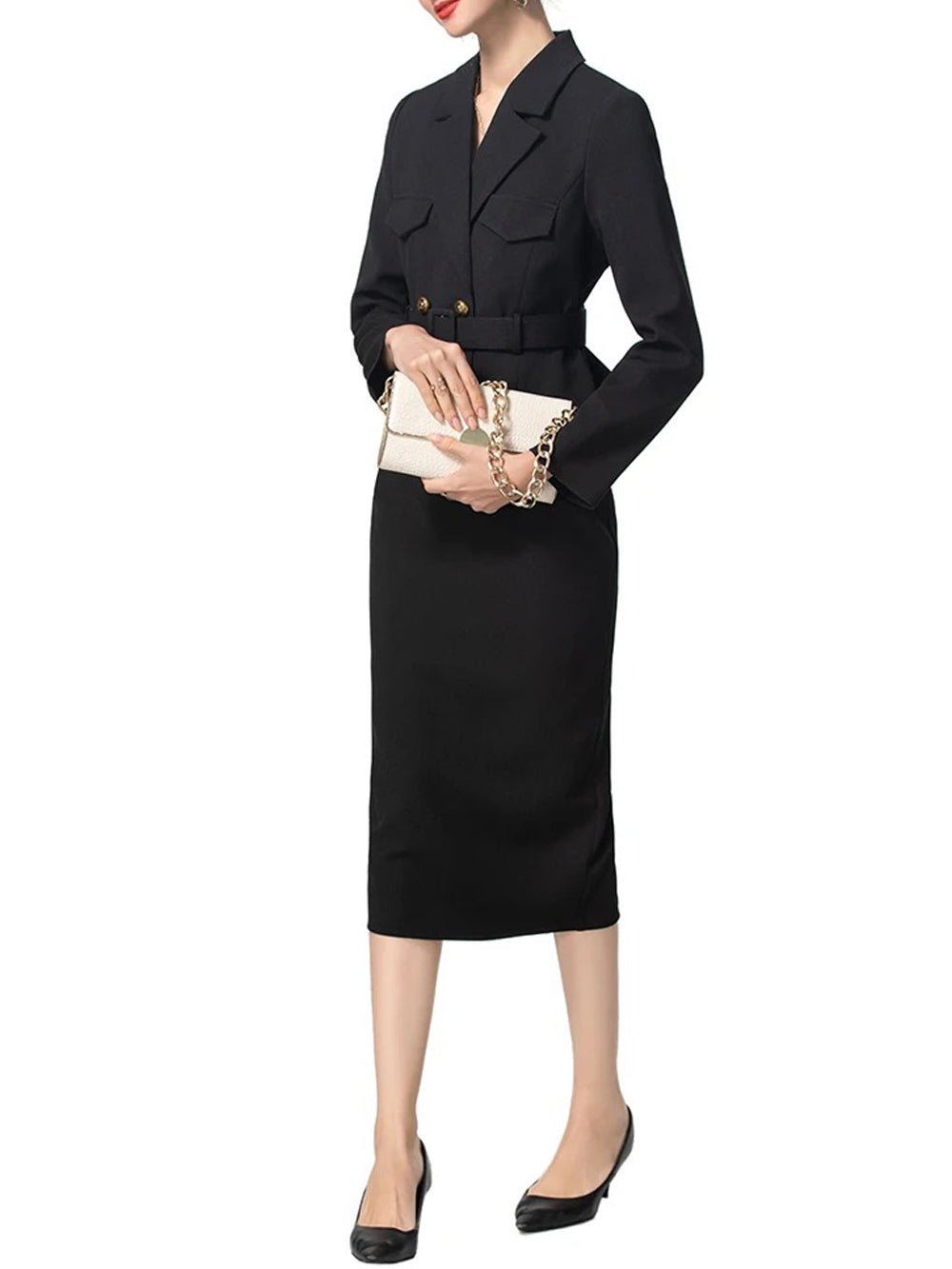 Isabel Double-Breasted Top & Skirt Set