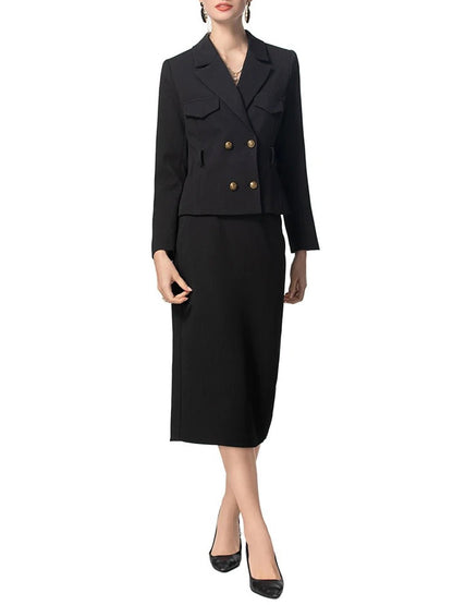 Isabel Double-Breasted Top & Skirt Set