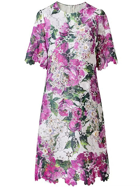 Isadora Lace Floral Mini Dress