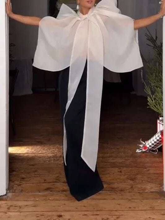 Juliette Bow Cape Blouse | Cora Bellune - image 1