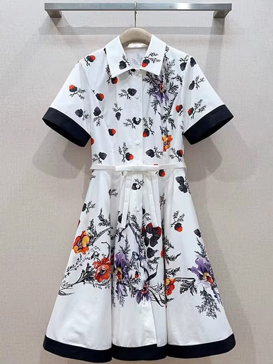 Juliette Floral Trim Mini Dress