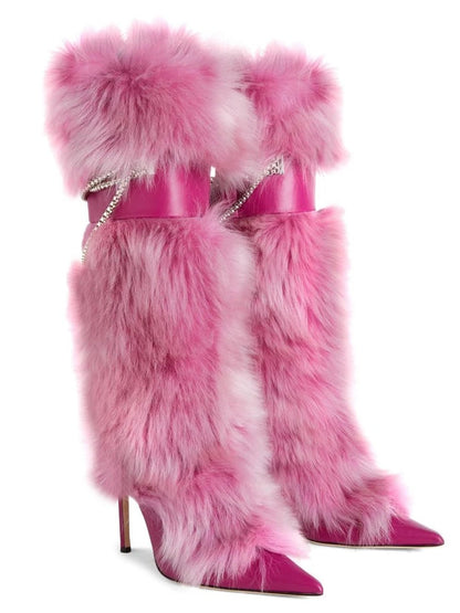 Karissa Heel Buckle Bootie in Pink