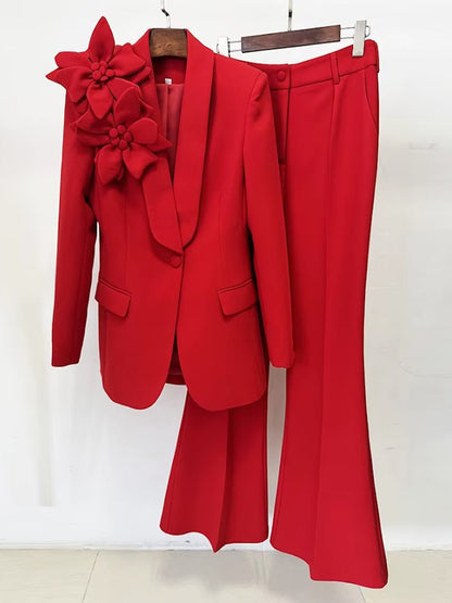 Katerina Floral Blazer Pants Set