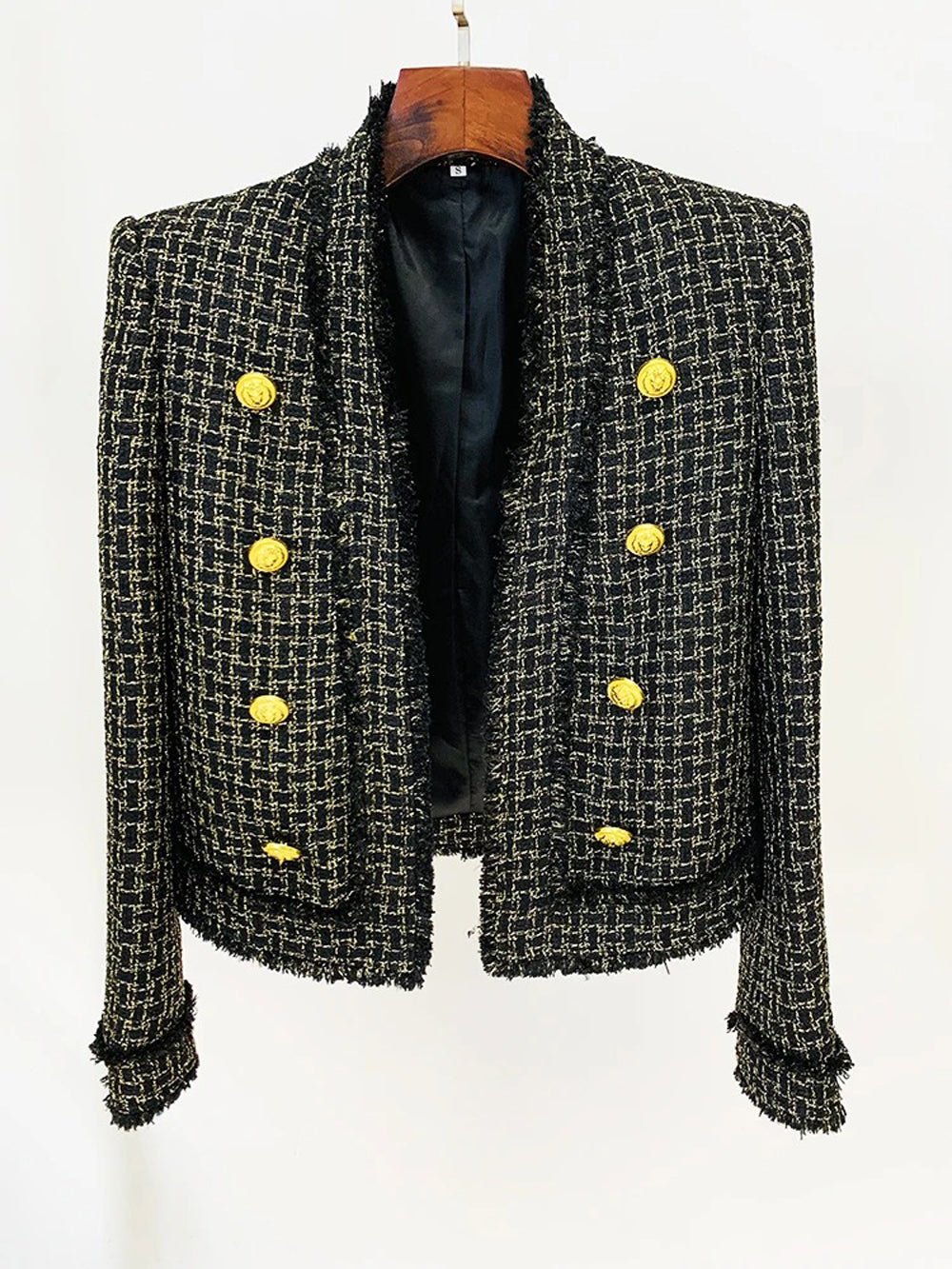 Kiara Lion Button Tweed Jacket