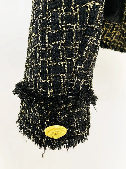 Kiara Lion Button Tweed Jacket