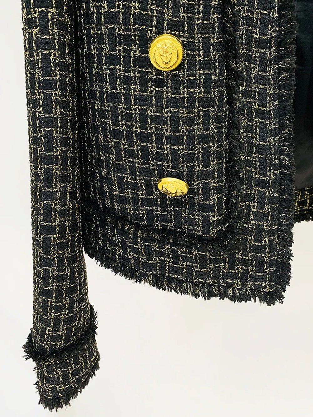 Kiara Lion Button Tweed Jacket