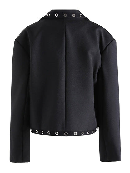 Lainey Eyelet Lapel Jacket