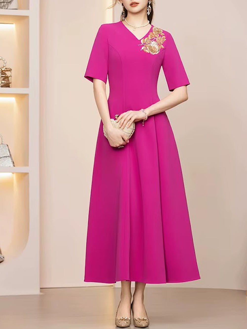 Larissa Applique Midi Dress