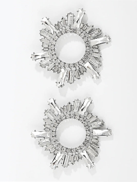 Lavren Circle Transparent Drop Earring