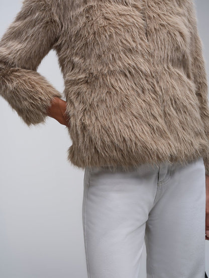 Leena Fluffy Slit Pullover