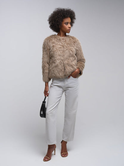 Leena Fluffy Slit Pullover