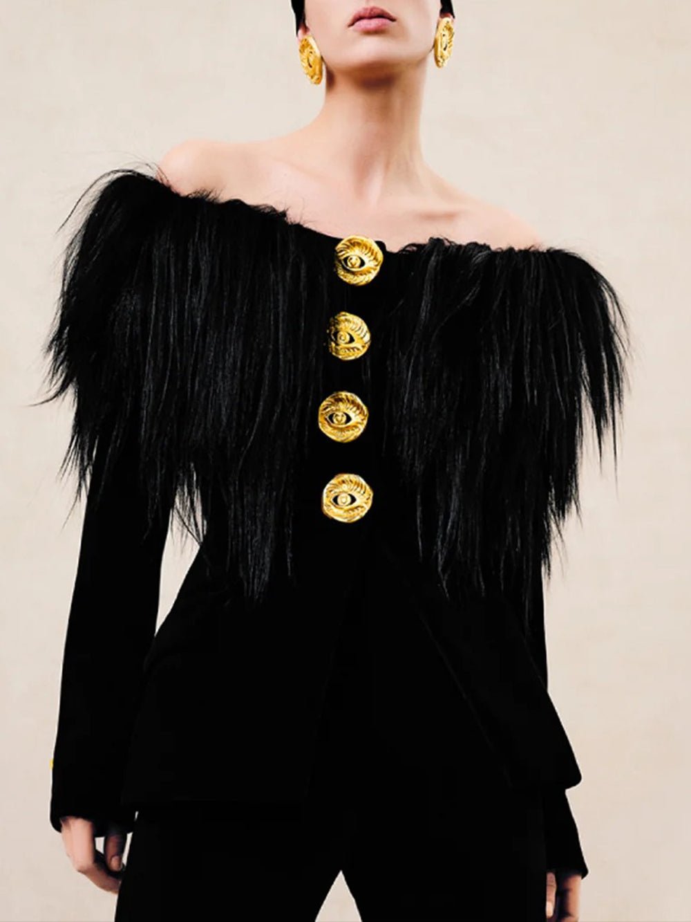 Leia Metal Button Jacket