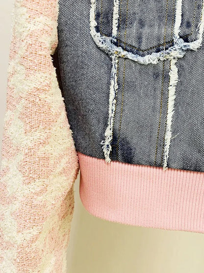 Lena Denim Tassel Jacket Mini & Skirt Set