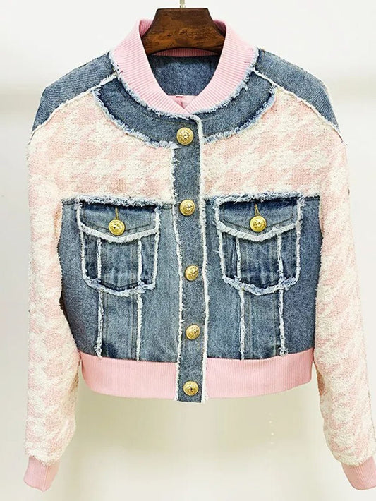 Lena Denim Tassel Jacket Mini & Skirt Set