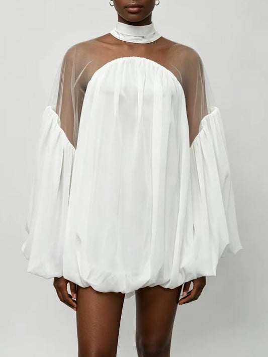 Livia Bubble Bow Mini Dress