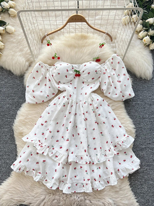 Lola Cherry Puff Sleeve Mini Dress