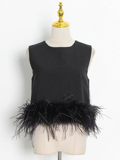 Luca Feather Shirt Top