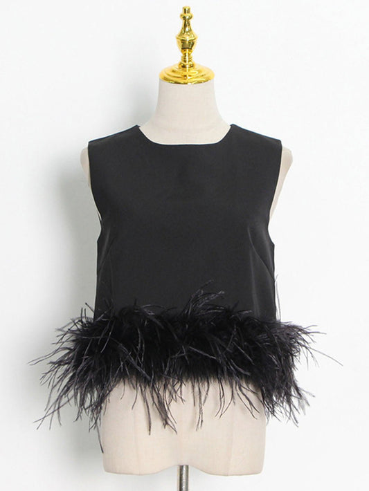 Luca Feather Shirt Top