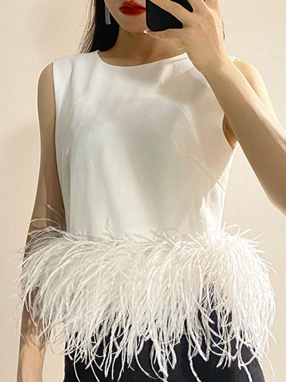 Luca Feather Shirt Top