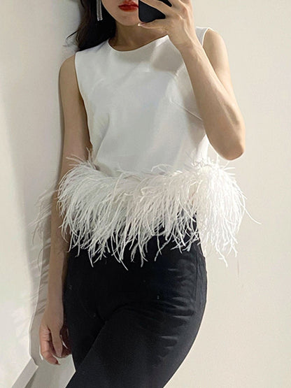 Luca Feather Shirt Top