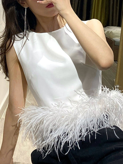 Luca Feather Shirt Top