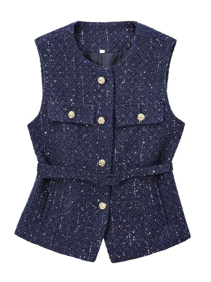Mabel Tweed Buttoned Waistcoat