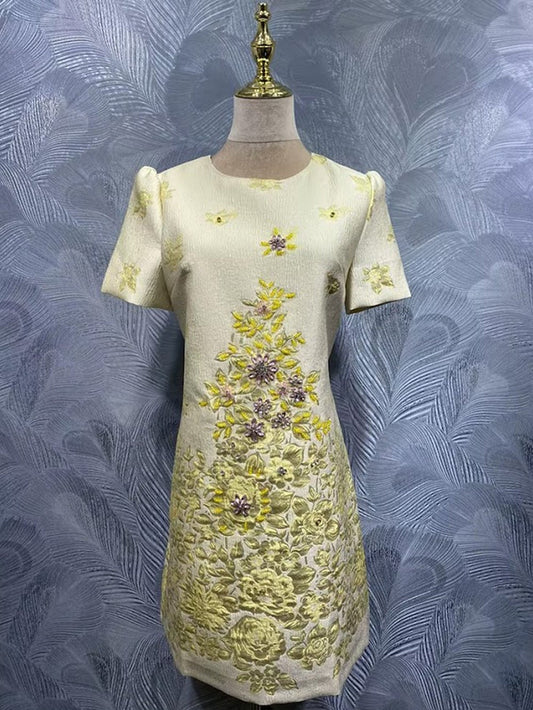 Marielle Embroidered Mini Dress